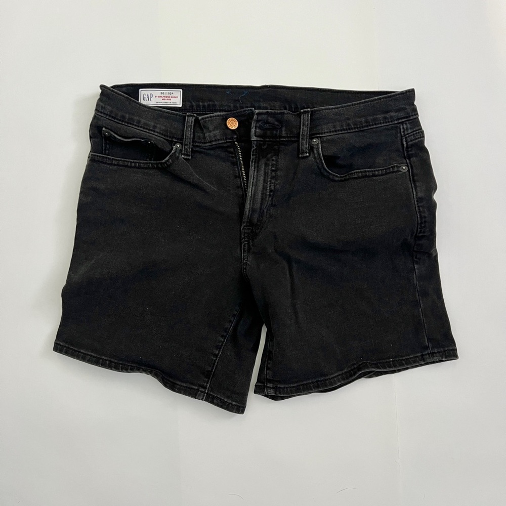 GAP Black Denim Girlfriend Shorts size 10/30